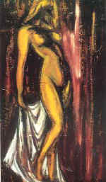 Naakstudie - Nude Study  oil - 94x175cm
