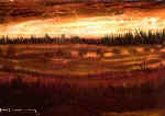 Vlasakker langs de leie  - Flaxfield - oil - 60x90cm